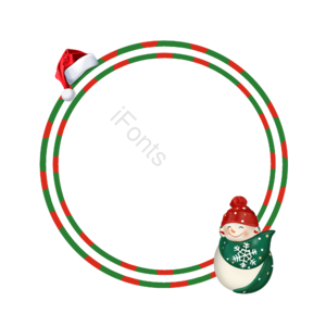 圣诞节边框 圆形边框 雪人 帽子 圣诞帽 圆 圈 圆环